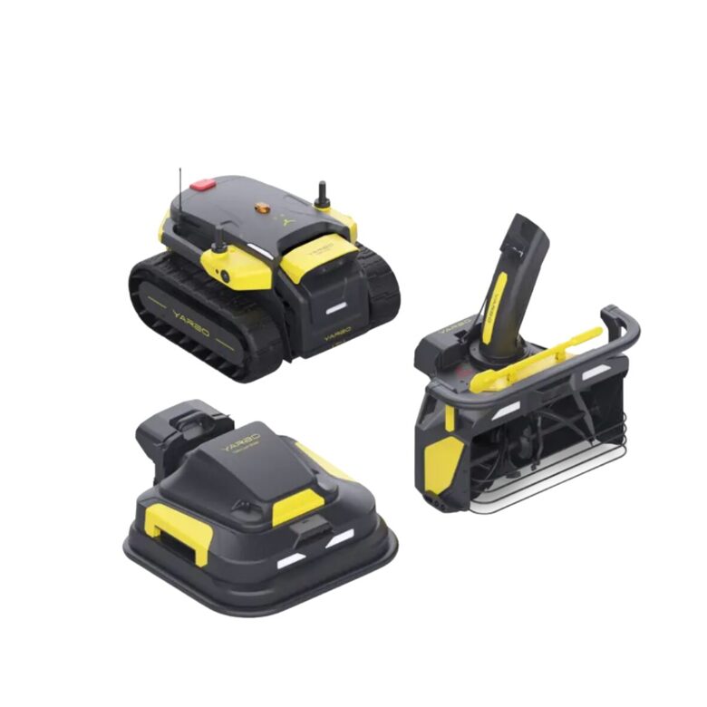 Yarbo multifunkcionālais pagalma robots – komplekts ar maināmiem moduļiem zāles pļaušanai, sniega tīrīšanai un lapu savākšanai