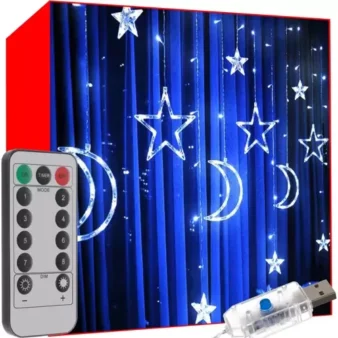 Gaismas aizkars ar 138 LED