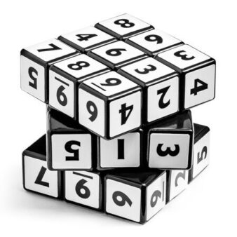 Sudoku rubika kubiks – balts 3x3 Speed Cube ar cipariem