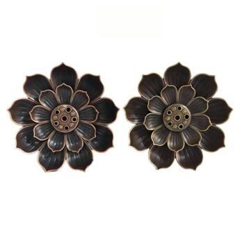 Lotosa formas vīraka turētājs no cinka sakausējuma – dekoratīvs deglis mierpilnai atmosfērai