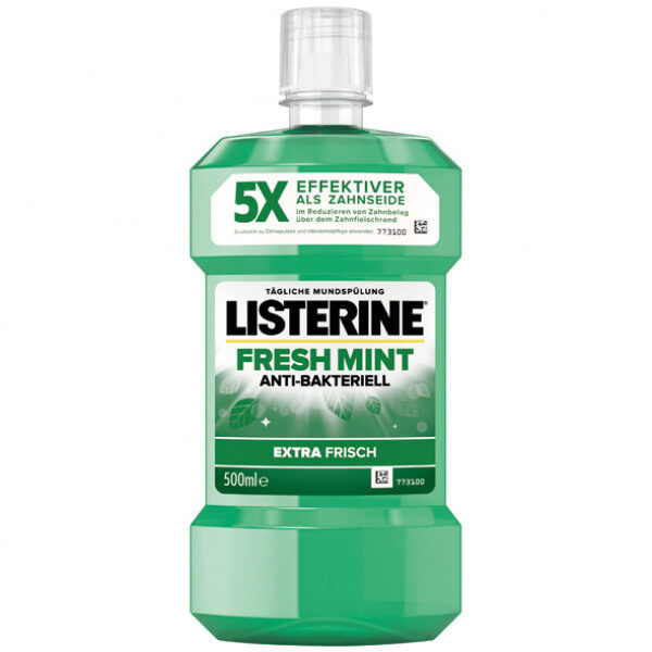 Listerine Fresh Mint antibakteriālais mutes skalojamais līdzeklis, 500 ml
