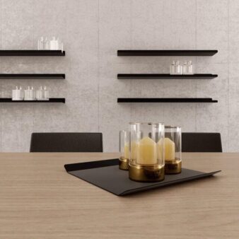 STOCKHOLM metāla paplāte – stilīgs interjera akcents servēšanai un dekorēšanai