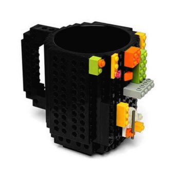 Block-mug-BLACK lego krūze melna