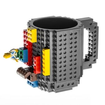 Block-mug-GREY lego krūze pelēka
