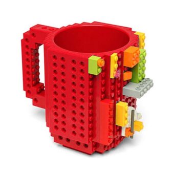 Block-mug-RED lego krūze sarkana