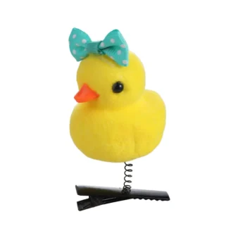 Matusprādze-cālītis-ar-bantīti-hair-clip-chicken-with-Bowknot