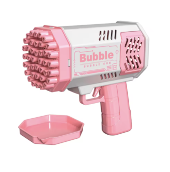 burbuļpistole balta rozā