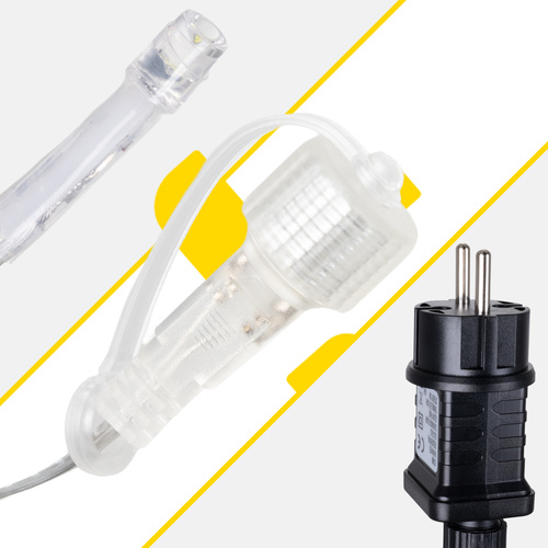 Āra lampiņas 100 LED 6 m silti baltas – lāsteku virtene ar FLASH, IP44 - Image 3