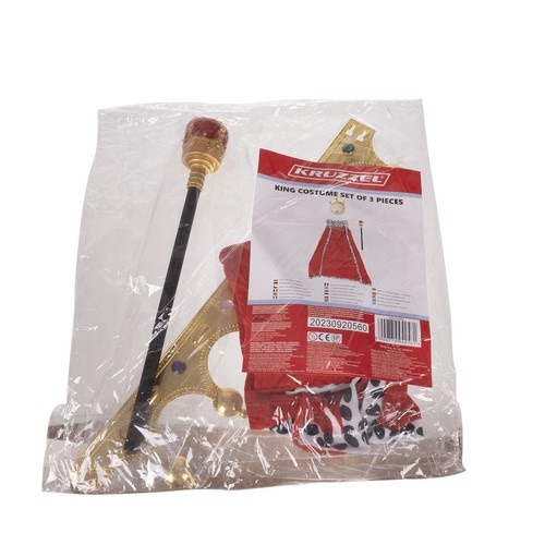 Karaļa kostīms komplekts ar apmetni, kroni un zizli - Image 8