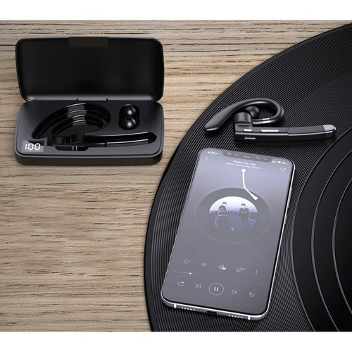 Bezvadu Bluetooth austiņa ar uzlādes futrāli, brīvroku zvaniem un ikdienas lietošanai - Image 6